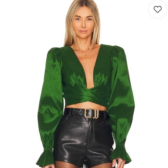 Lovers and Friends Michie Top in Emerald Green XS - Picture 1 of 11